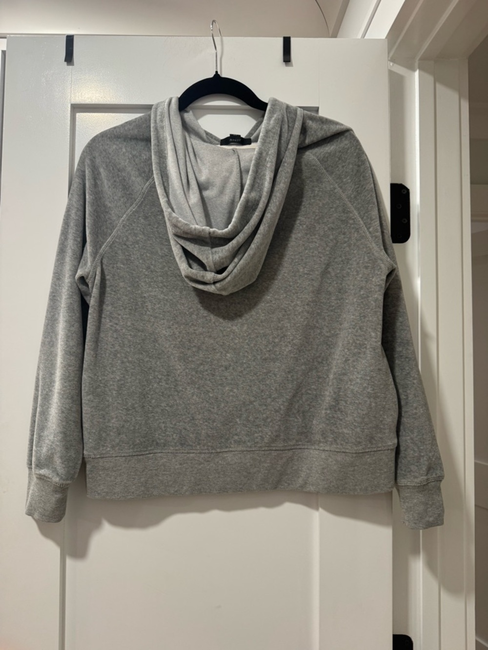 J. CREW Velour Hoodie with Drawstrings - Picture 2 of 5